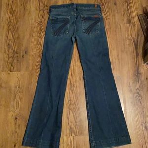 7 for all mankind dojo bell bottom jeans